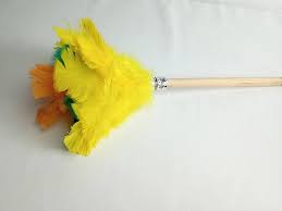 رياشه تنضيف بيد خشب